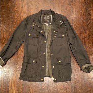 J.Crew Relaxed Boyfriend Field Jacket in Green